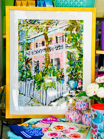 Southern Hospitality Print with Gold Frame