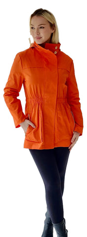 Tess Anorak Lined Jacket | Orange