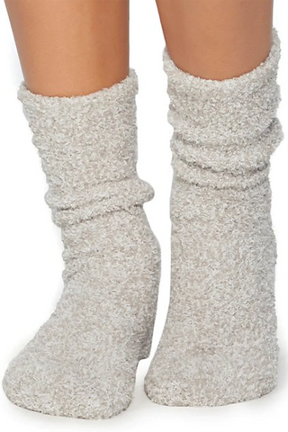 CozyChic® Heathered Women's Socks | Oyster/White